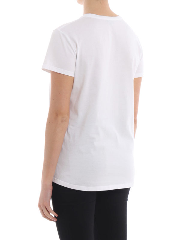 White cotton Tee shop online: ASPESI