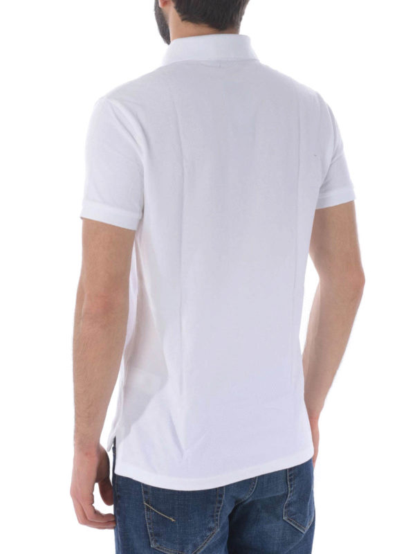 White custom slim fit polo shirt shop online: POLO RALPH LAUREN