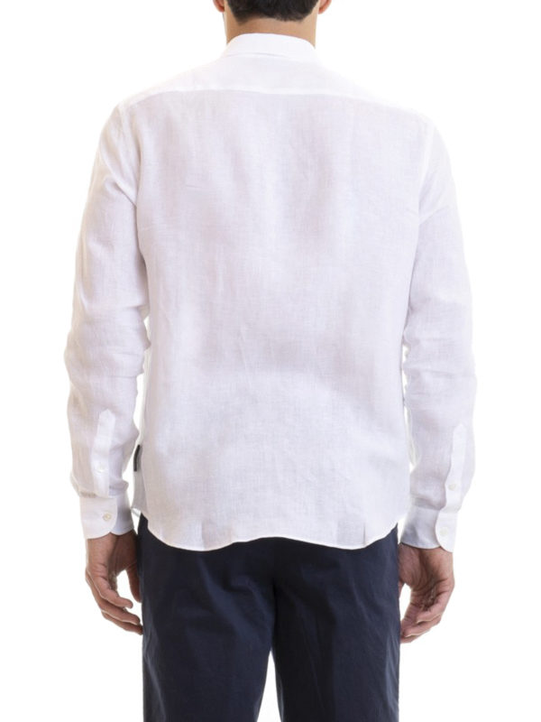 White linen shirt shop online: EMPORIO ARMANI
