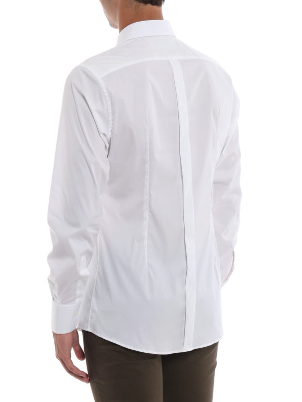 Camicia bianca in cotone tecnico stretch Replica 
online: DOLCE & GABBANA