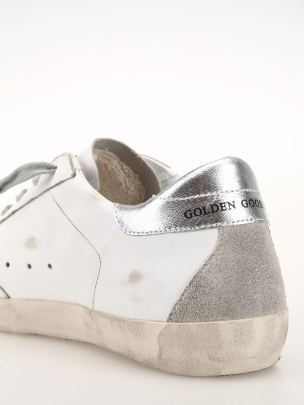 Golden Goose White Superstar sneakers with metal lettering