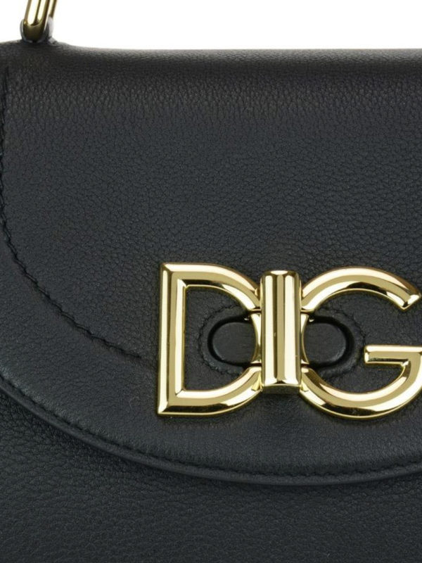 Wifi black grainy leather bag shop online: DOLCE & GABBANA