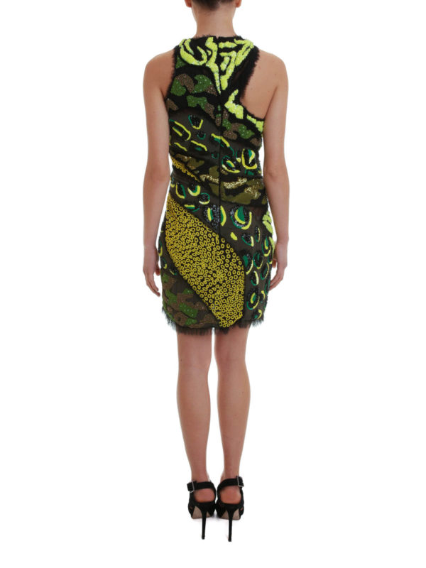 Wild Patch embroidered mini dress shop online: VERSACE
