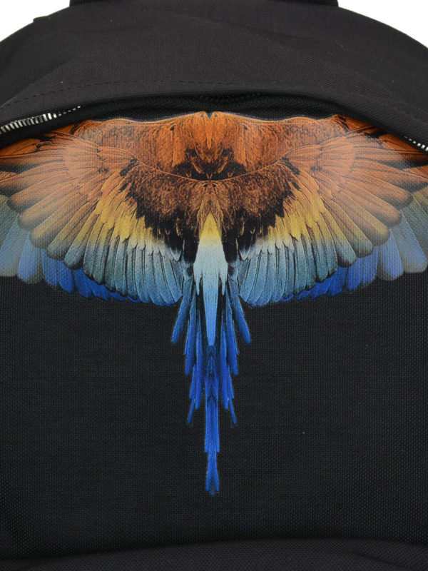 Wing multicolour print backpack shop online: Marcelo Burlon
