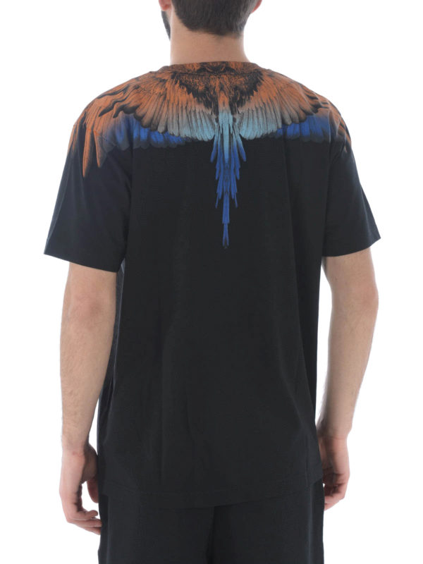 T-shirt Wings nera shop online: Marcelo Burlon