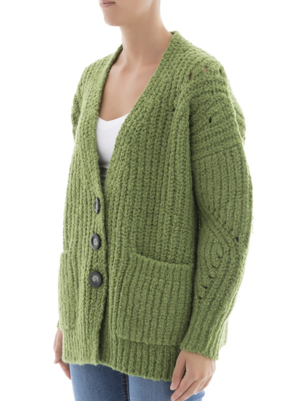 Wool and alpaca over cardigan shop online: ISABEL MARANT
