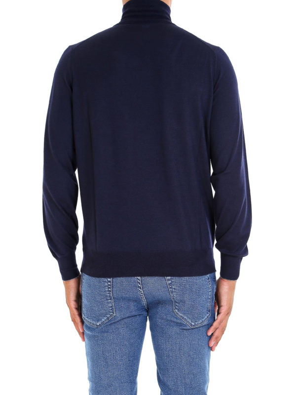 タートルネック/ポロネック - ブルー shop online: BRUNELLO CUCINELLI