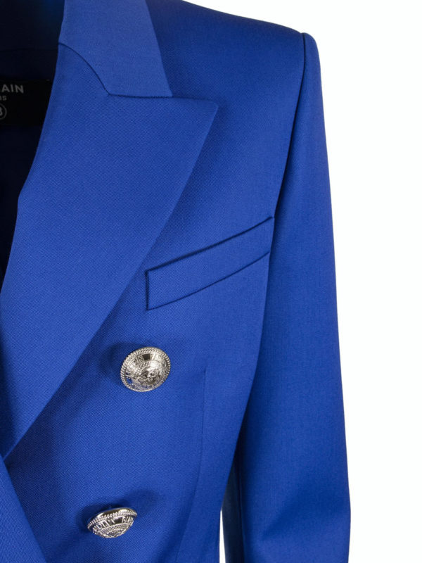 Wool blazer shop online: Balmain
