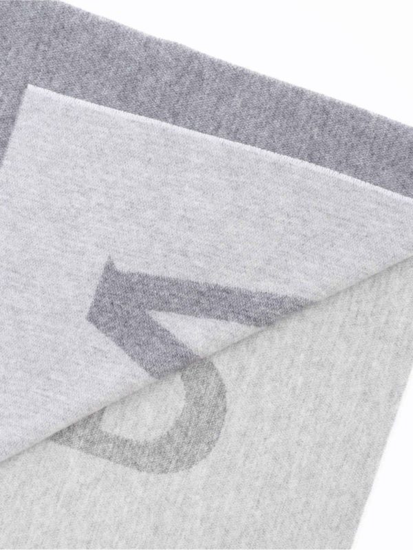 Wool blend logo scarf shop online: MONCLER