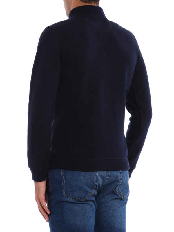 Wool blend zipped cardigan shop online: WOOLRICH