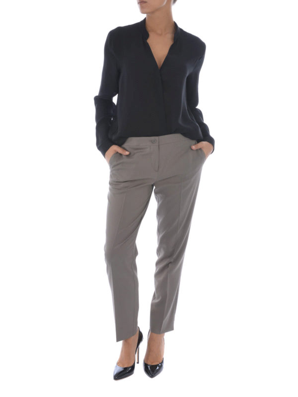 Wool cigarette trousers shop online: ETRO