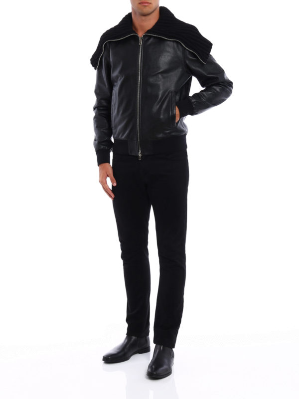 Lederjacke - Schwarz shop online: GIVENCHY