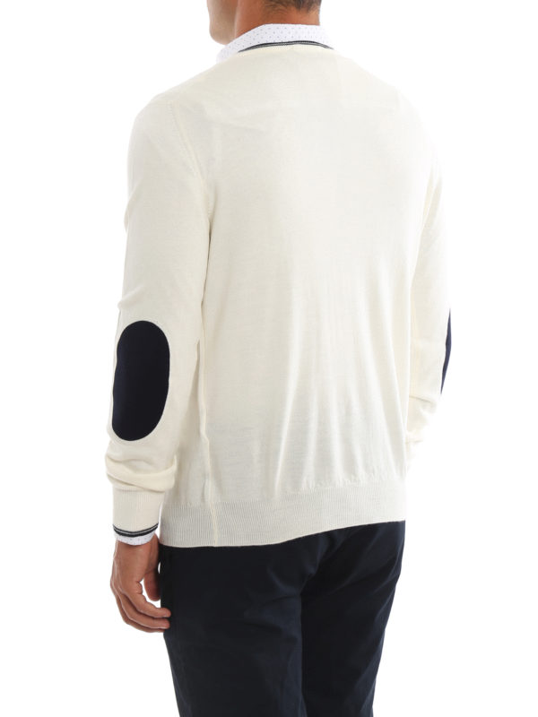Wool crew neck sweater shop online: FAY