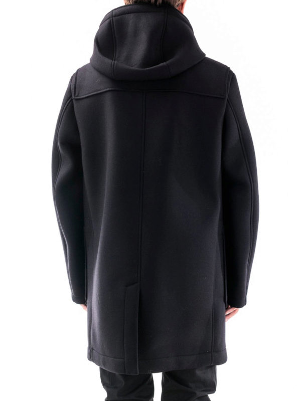 Wool neoprene blend duffle coat shop online: BARACUTA