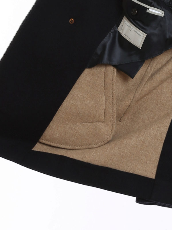 Wool peacoat shop online: BRUNELLO CUCINELLI