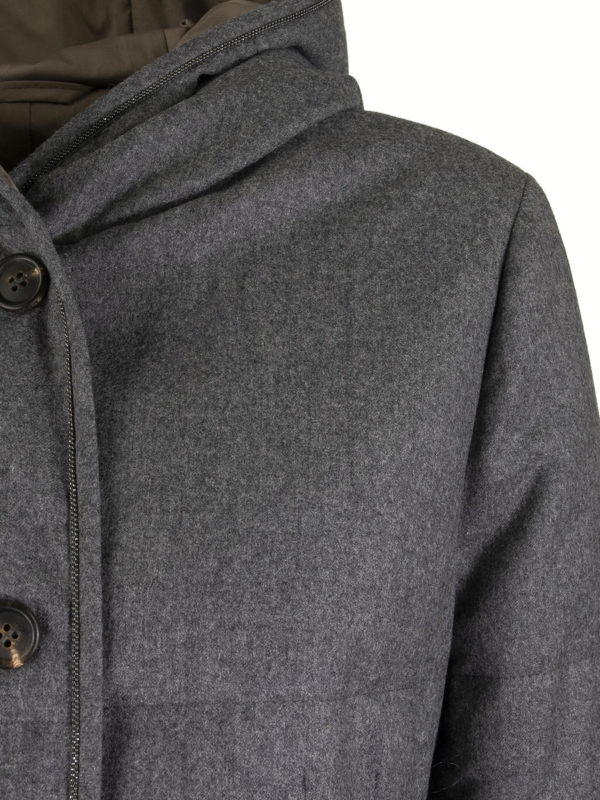 Wool puffer jacket shop online: BRUNELLO CUCINELLI
