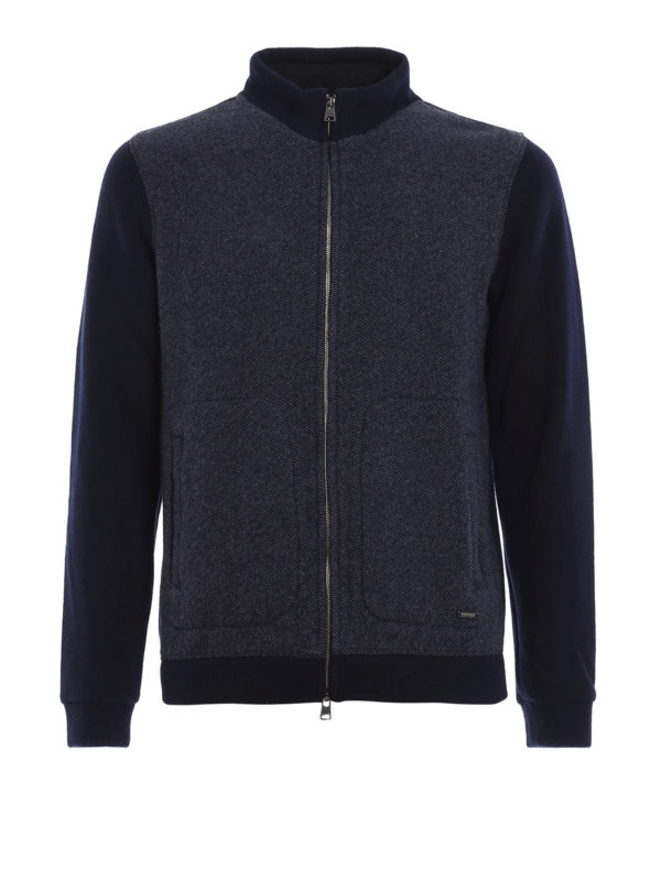 WOOLRICH: cardigans - Wool blend zipped cardigan