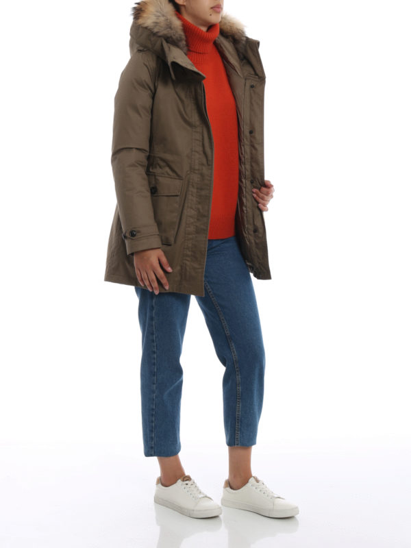 WOOLRICH: Lange Daunenmäntel online - Daunenmantel - Taupe