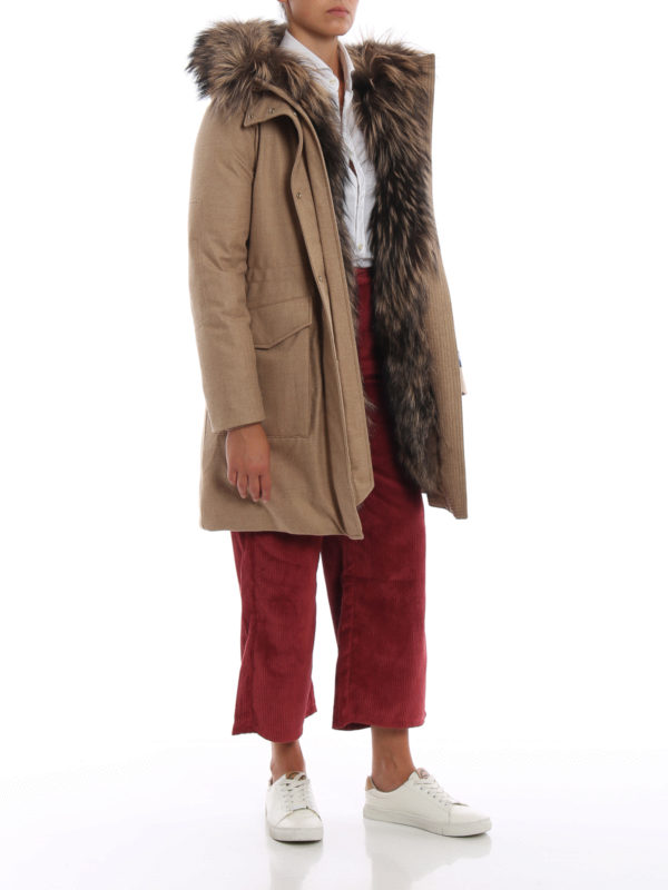 WOOLRICH: Lange Daunenmäntel online - Daunenmantel - Beige