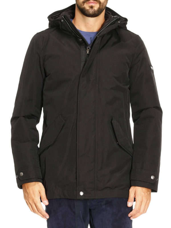 WOOLRICH: parkas online - Black Long Military Eskimo