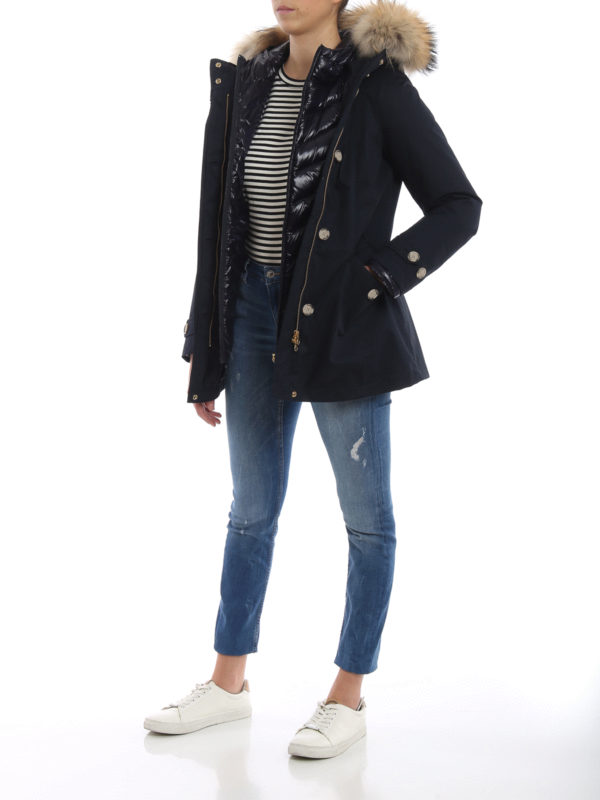 WOOLRICH: parkas online - Blue 3 in 1 Arctic parka