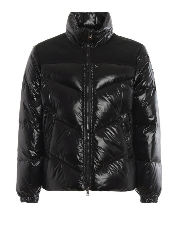 WOOLRICH: padded jackets - Logo Arctic black puffer jacket