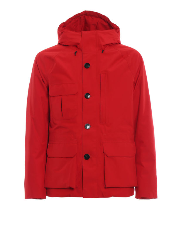 WOOLRICH: padded jackets - Red Goretex Mountain jacket