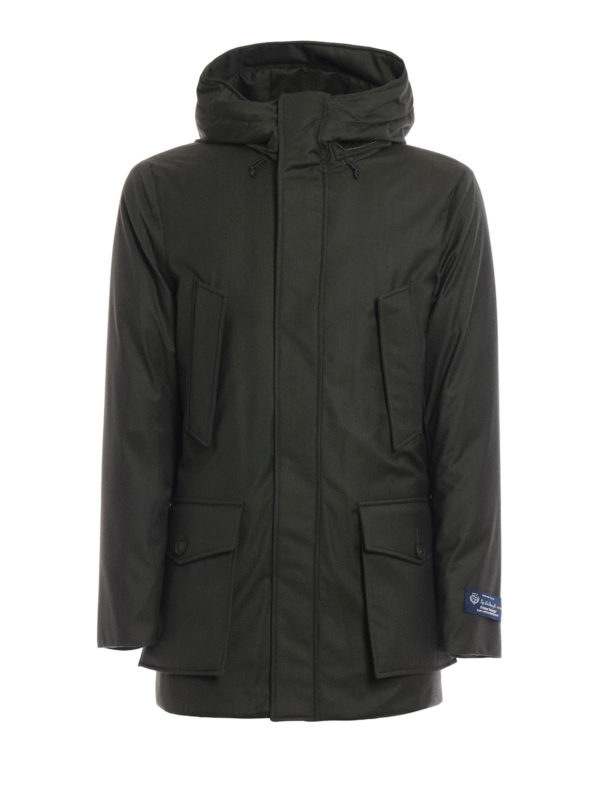 WOOLRICH: parka - Parka Mountain in lana e seta
