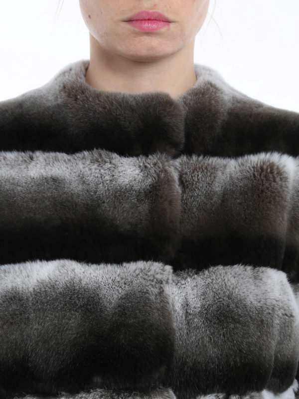 YVES SALOMON buy online Fur jacket with belt detail
