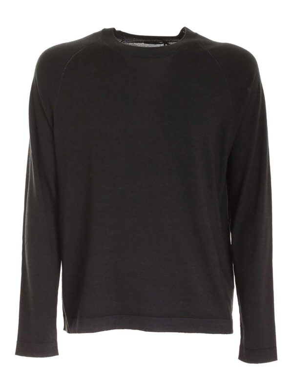 Z ZEGNA: crew necks - Raglan sleeves pullover in anthracite color