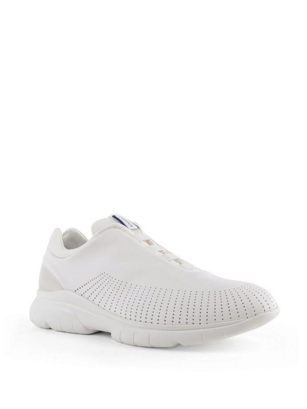 Z ZEGNA: sneakers online - Sneaker slip on in pelle traforata