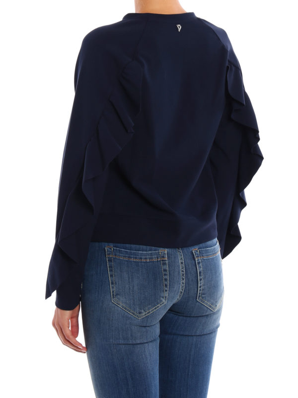 Zaffiro ruffled sleeve sweatshirt shop online: DONDUP