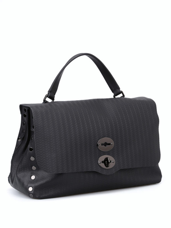 ZANELLATO: cross body bags online - Black Postina M+ Cachemire Blandine