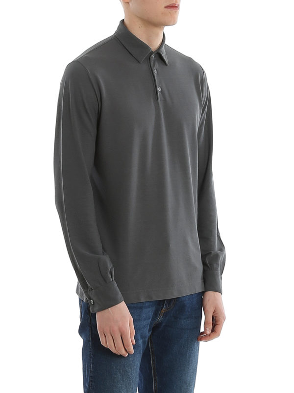ZANONE buy online Long sleeve cotton polo shirt
