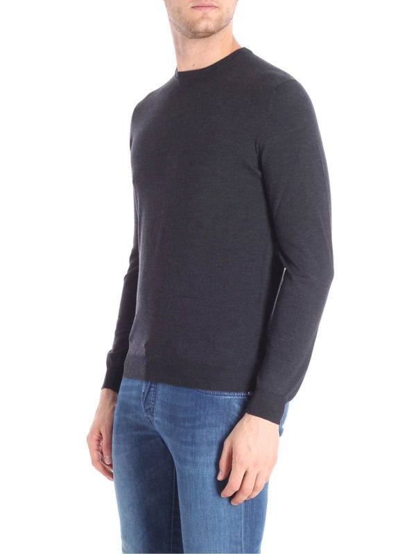 ZANONE: crew necks online - Dark grey virgin wool pullover