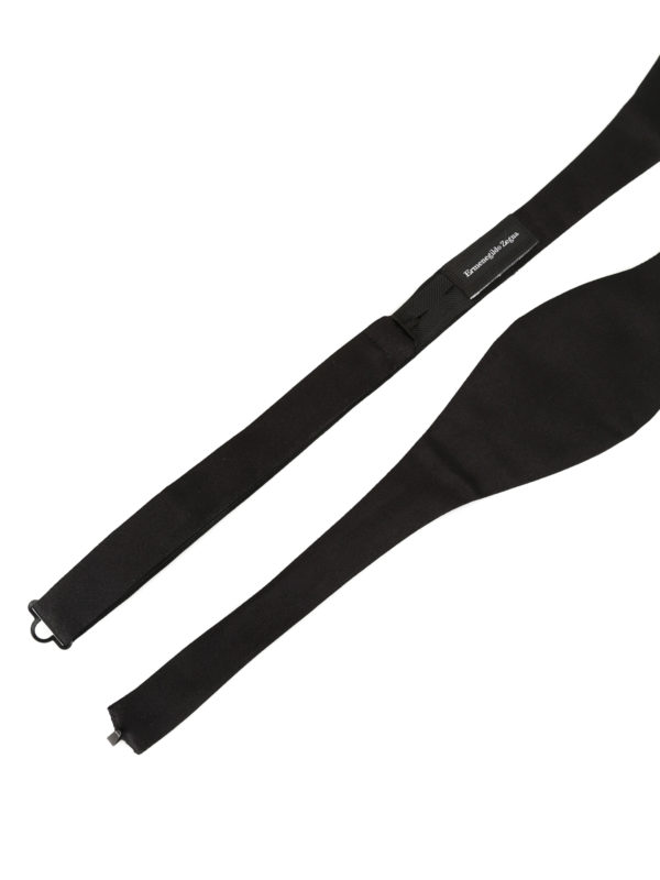 ZEGNA: ties & bow ties online - Black silk self-tie bow tie