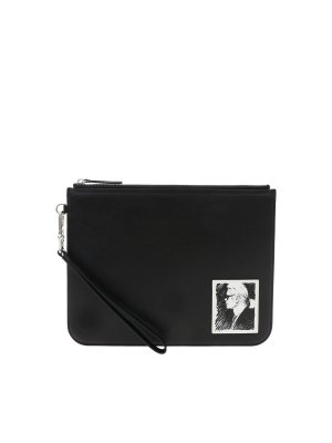 KARL LAGERFELD: clutches - Karl Legend clutch bag in black