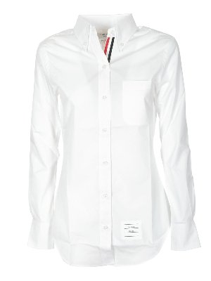 THOM BROWNE: shirts - Button-down shirt in white