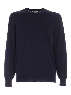 BRUNELLO CUCINELLI: Pull col rond - Pull Col Rond - Bleu