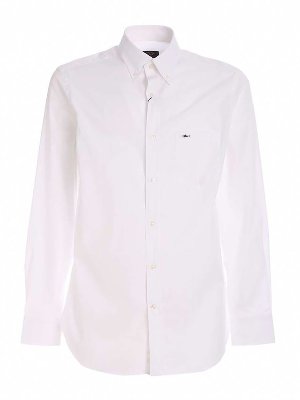 PAUL & SHARK: shirts - Logo detail shirt in white