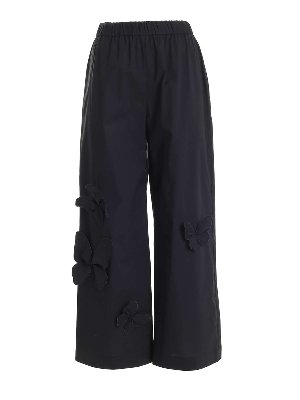 Vivetta: casual trousers - Butterflies details pants in black