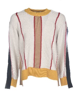 AMBUSH: Strickpullover mit Rundhalsausschnitt - Rundhalspullover - Beige