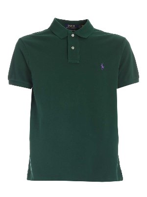 POLO RALPH LAUREN: polo shirts - Slim fit polo shirt in green