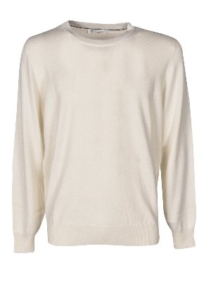 BRUNELLO CUCINELLI: Pull col rond - Pull Col Rond - Blanc