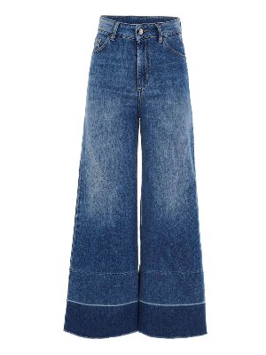 Liu Jo: flared jeans - Cropped vivid jeans in blue