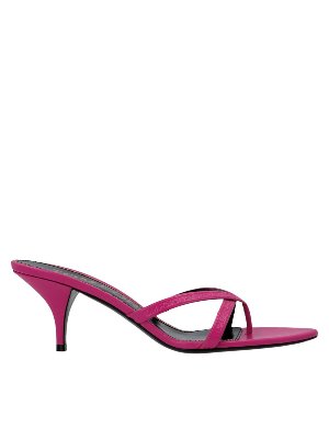 TOM FORD: sandals - Braided leather sandals in fuchsia