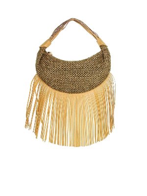 Borbonese: shoulder bags - Tangerine F medium bag in yellow