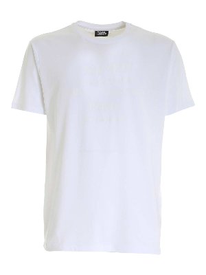KARL LAGERFELD: t-shirts - Logo print T-shirt in white