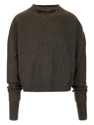 AMBUSH: Strickpullover mit Rundhalsausschnitt - Rundhalspullover - Grün