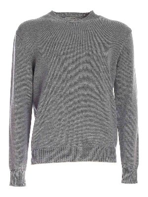 BALLANTYNE: crew necks - Crewneck sweater in Zinc color